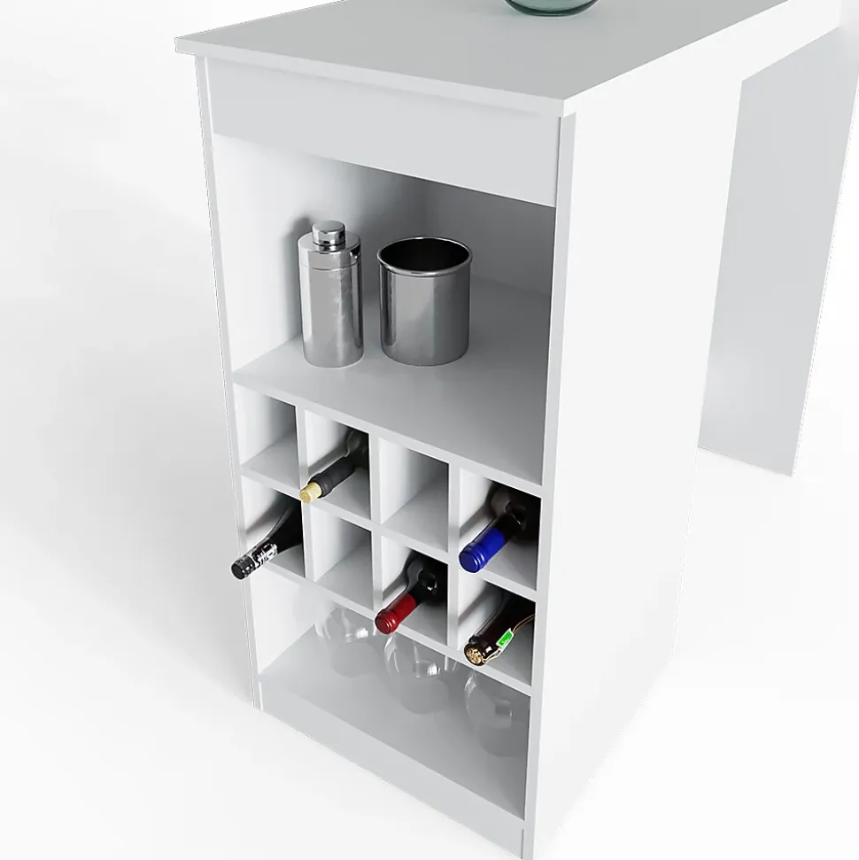 Vicco Table de bar Blanc 115x50cm