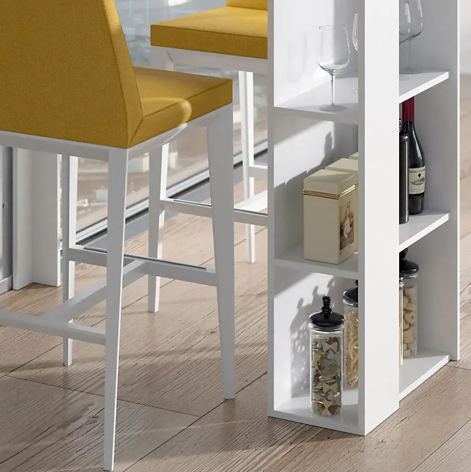 Vicco Table de bar Blanc 120x60cm