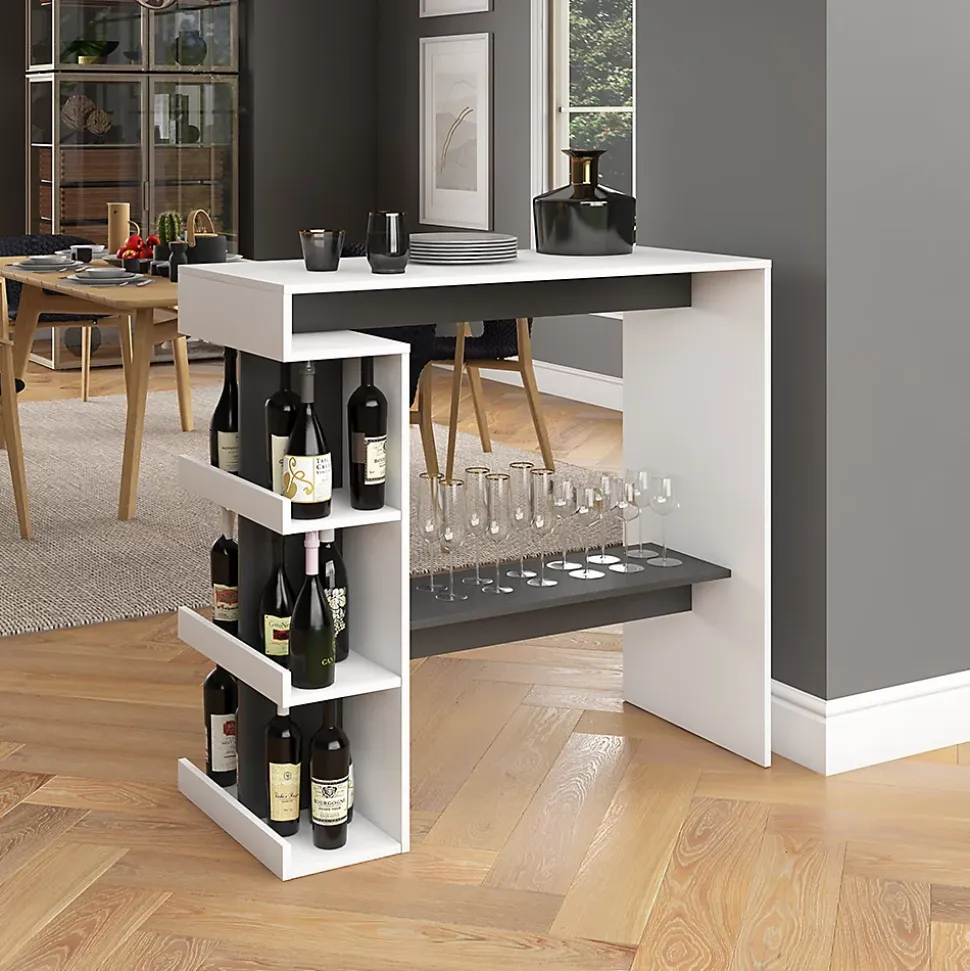 Vicco Table de bar Blanc 108x50cm