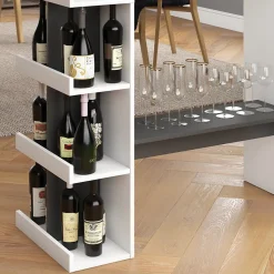 Vicco Table de bar Blanc 108x50cm