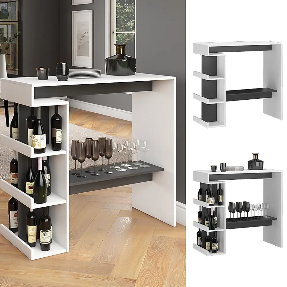 Vicco Table de bar Blanc 108x50cm