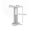 Vicco Table de bar Blanc 65x65cm