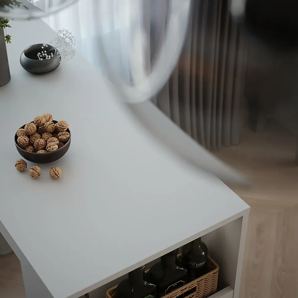 Vicco Table de bar Blanc 45x110cm