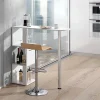 Vicco Table de bar Blanc 113x39.8cm