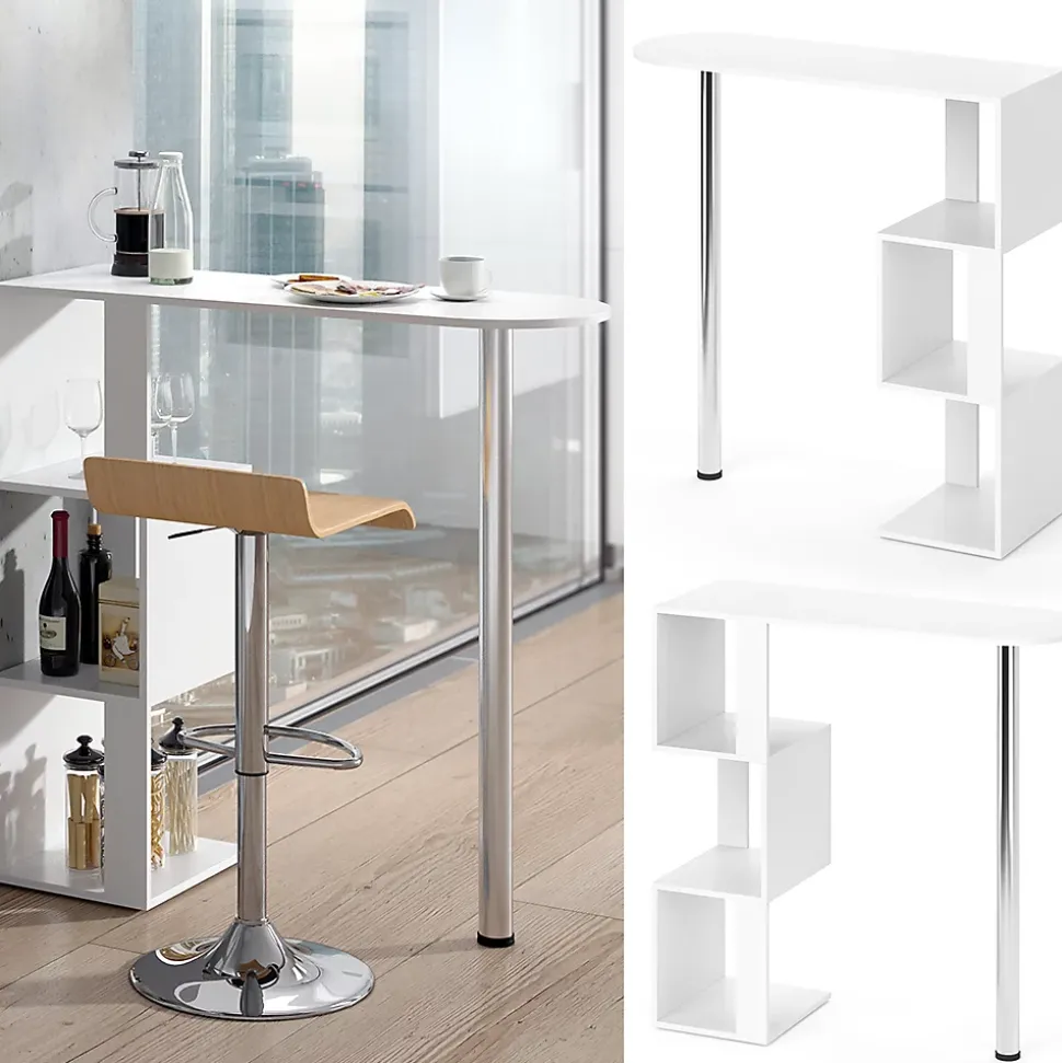 Vicco Table de bar Blanc 113x39.8cm
