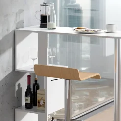 Vicco Table de bar Blanc 113x39.8cm