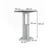 Vicco Table de bar blanc/anthracite 65x65cm Table de bar
