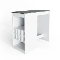 Vicco Table de bar blanc/anthracite 115x50cm