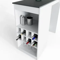 Vicco Table de bar blanc/anthracite 115x50cm