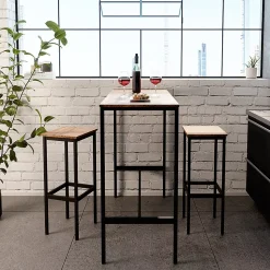 Vicco Table de bar Bois antique 120x50cm