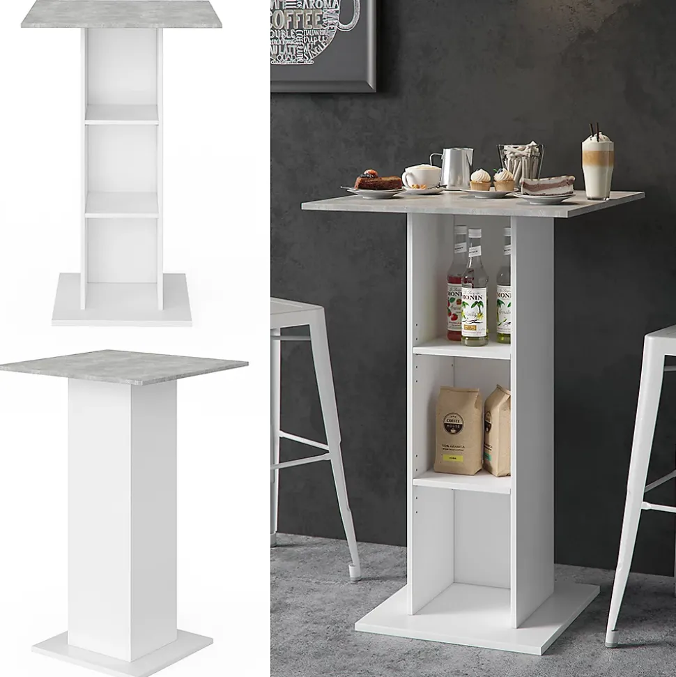 Vicco Table de bar Béton 70x70cm