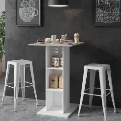 Vicco Table de bar Béton 70x70cm