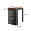 Vicco Table de bar Chêne doré/anthracite 67x100cm