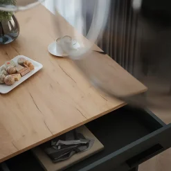 Vicco Table de bar Chêne doré/anthracite 67x100cm