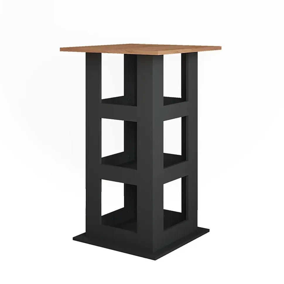 Vicco Table de bar Chêne doré/anthracite 65x65cm