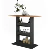 Vicco Table de bar Chêne doré/anthracite 110x55cm