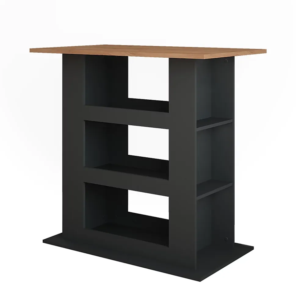Vicco Table de bar Chêne doré/anthracite 110x65cm