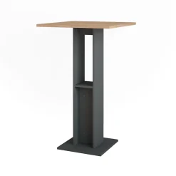Vicco Table de bar Chêne doré/anthracite 65x65cm