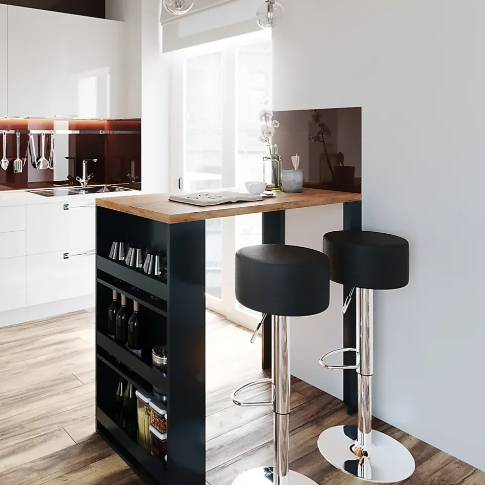 Vicco Table de bar Chêne 57x117cm