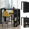 Vicco Table de bar Noir 120x60cm