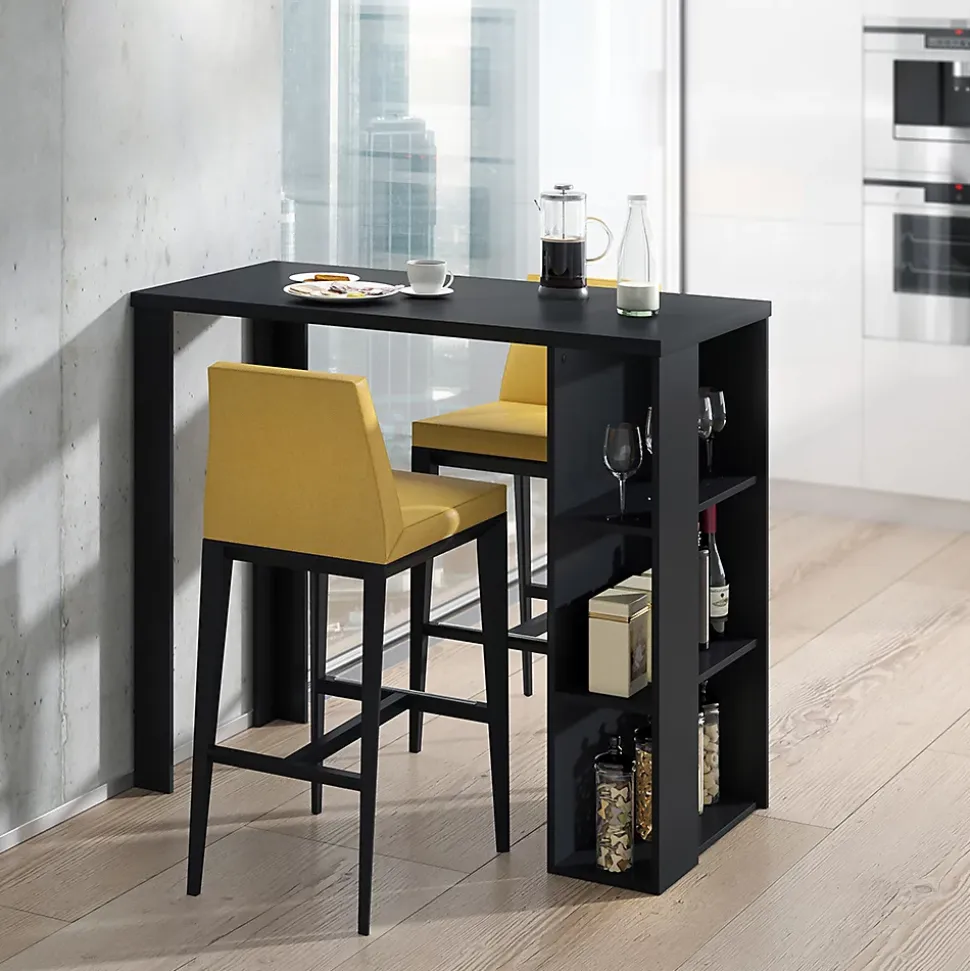 Vicco Table de bar Noir 120x60cm
