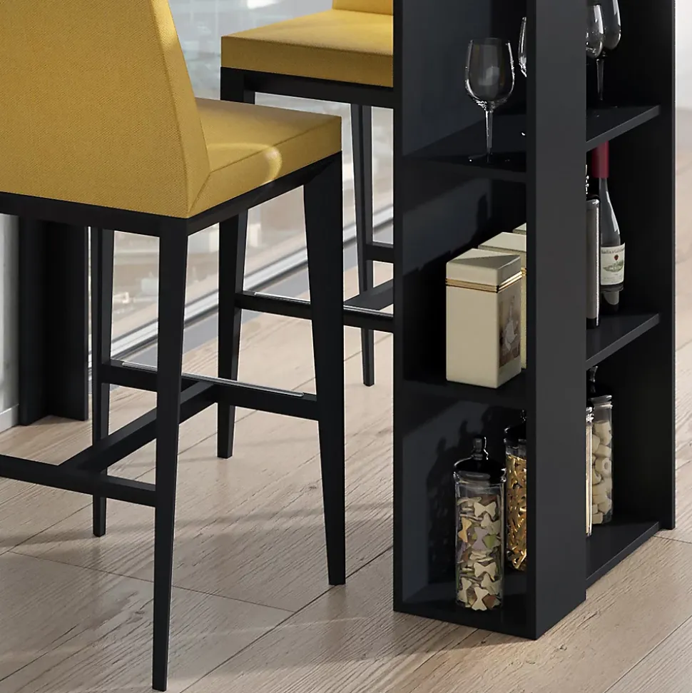 Vicco Table de bar Noir 120x60cm