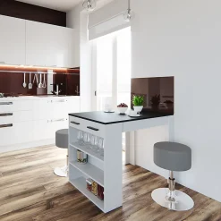 Vicco table de salle à manger Anthracite/blanc 67x100cm