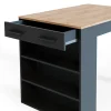 Vicco table de salle à manger Anthracite/chêne doré 67x100cm