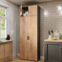 Vicco Étagère à dossiers Anthracite/chêne doré 80x223.8cm avec fixation darmoire
