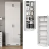 Vicco Étagère à dossiers Blanc 80x182.4cm avec rehausse darmoire et tiroir