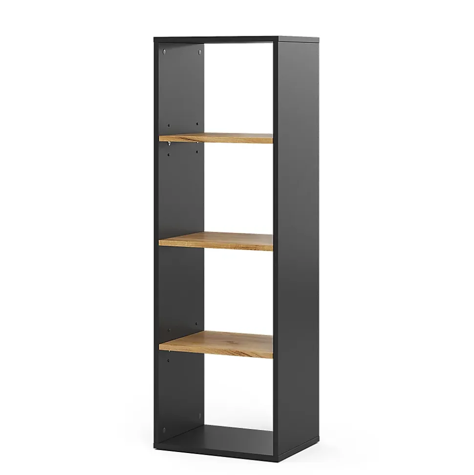 Vicco Étagère à livres Anthracite/chêne doré 40x120cm ,4 compartiments
