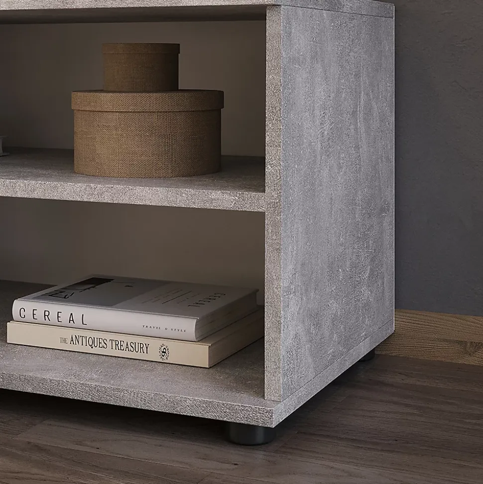 Vicco Étagère à livres Béton 70.8x38.9cm avec 2 compartiments