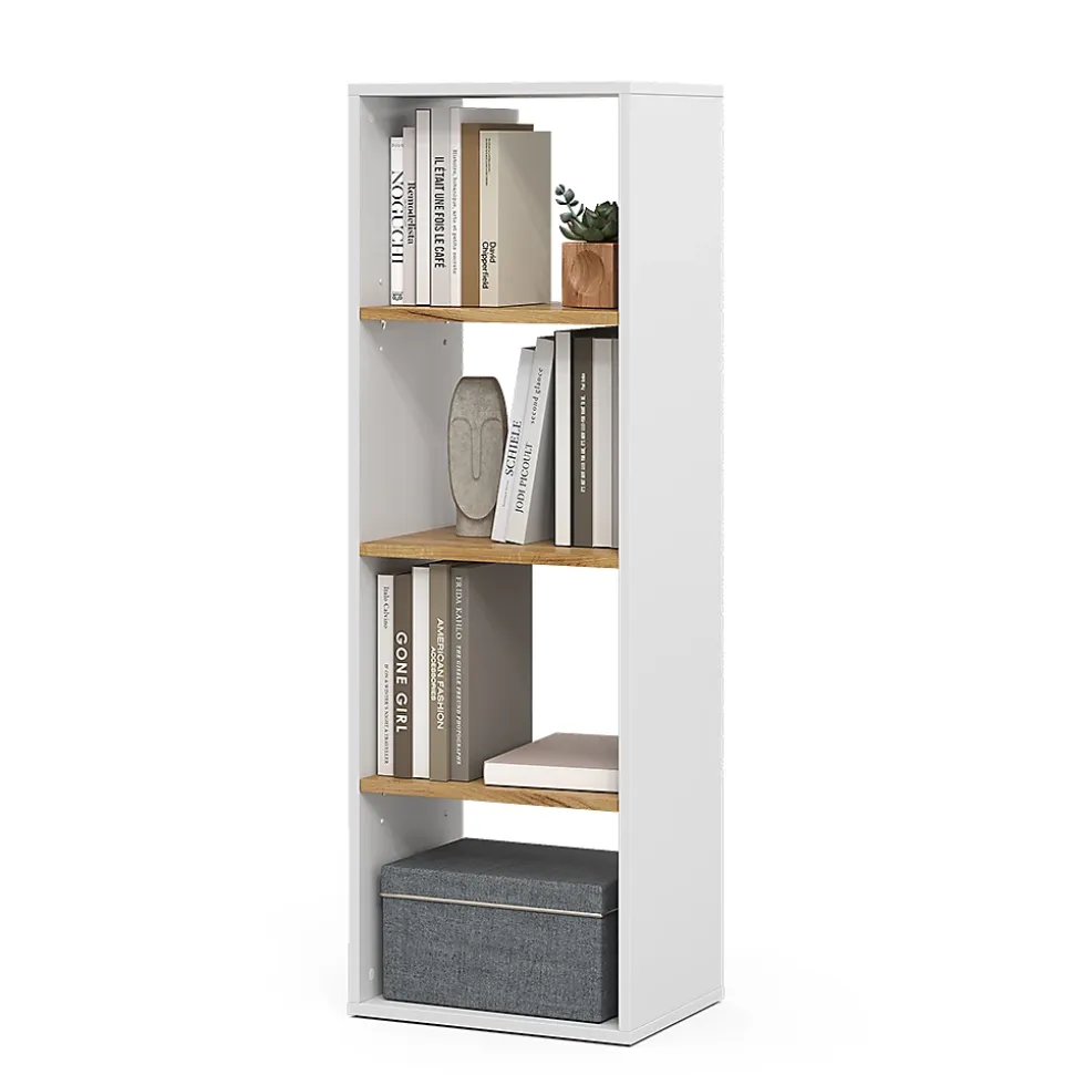 Vicco Étagère à livres Chêne blanc/force de lor 40x120cm ,4 compartiments