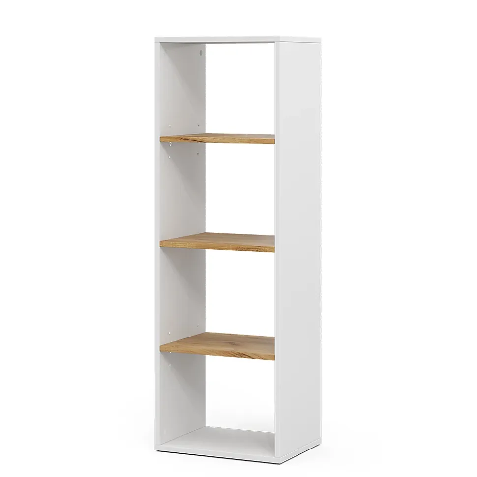 Vicco Étagère à livres Chêne blanc/force de lor 40x120cm ,4 compartiments