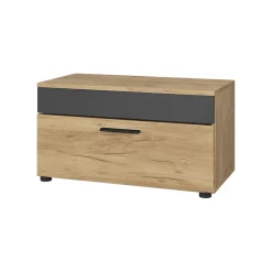 Vicco Étagère à livres Chêne doré/anthracite 70.8x38.9cm avec porte rabattable