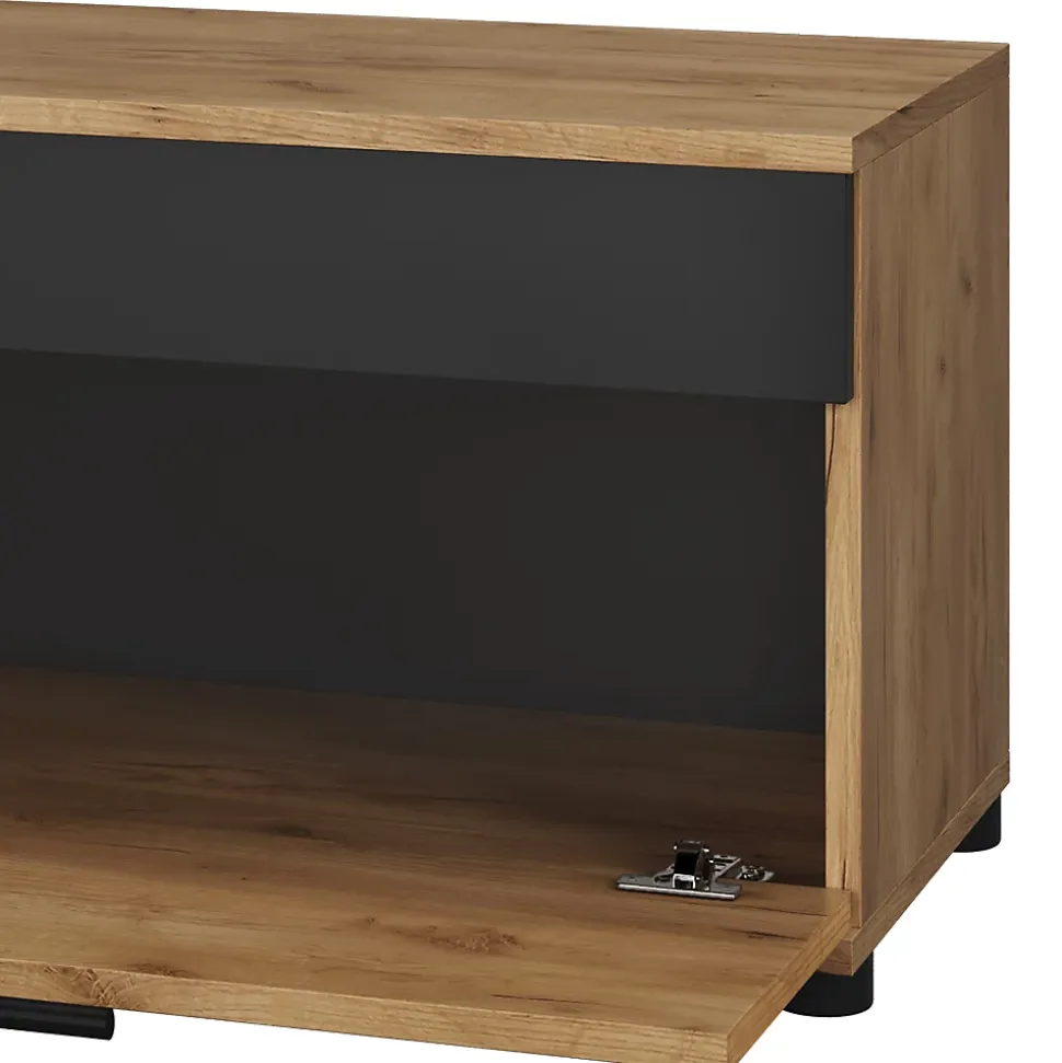 Vicco Étagère à livres Chêne doré/anthracite 70.8x38.9cm avec porte rabattable
