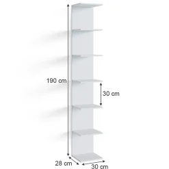Vicco Étagère Blanc 30 x 190 cm