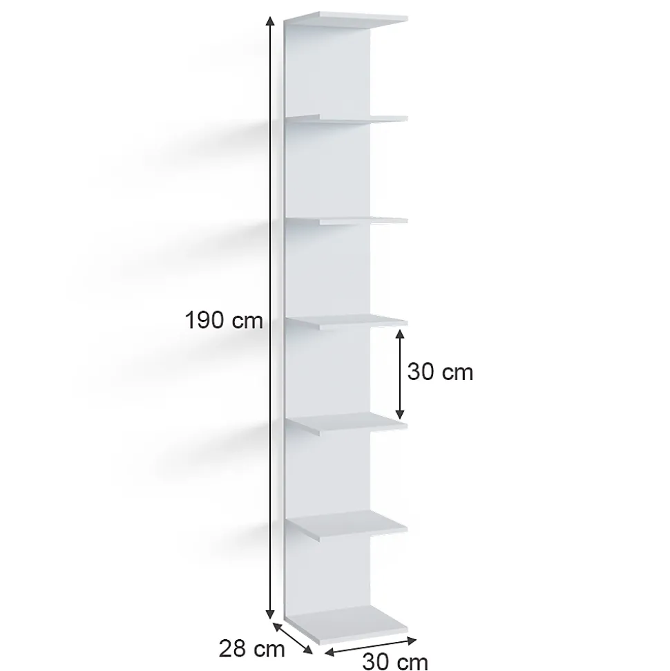 Vicco Étagère Blanc 30 x 190 cm