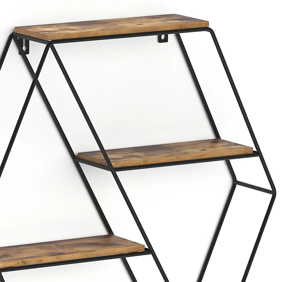Vicco Étagère Bois antique 51x52cm Forme dangle