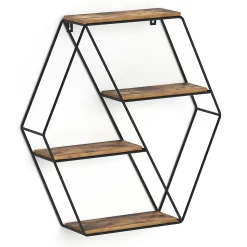 Vicco Étagère Bois antique 51x52cm Forme dangle
