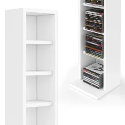 Vicco Étagère CD Blanc 21x91.8cm