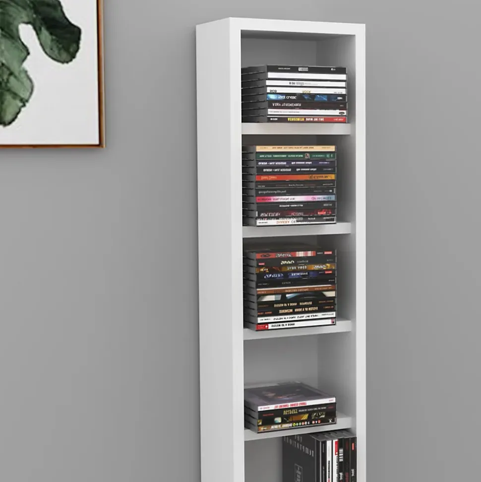 Vicco Étagère CD Blanc 21x91.8cm