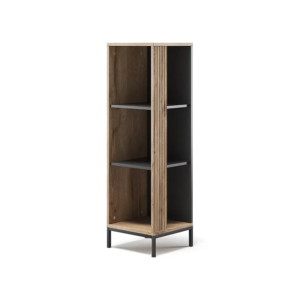 Vicco Étagère CD Chêne Viking 36x120cm avec 3 compartiments