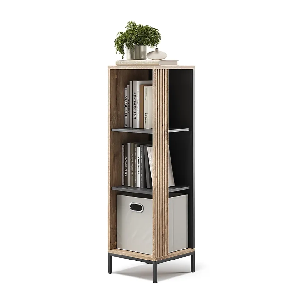 Vicco Étagère CD Chêne Viking 36x120cm avec 3 compartiments