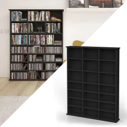 Vicco Étagère CD Noir 105.4x136cm