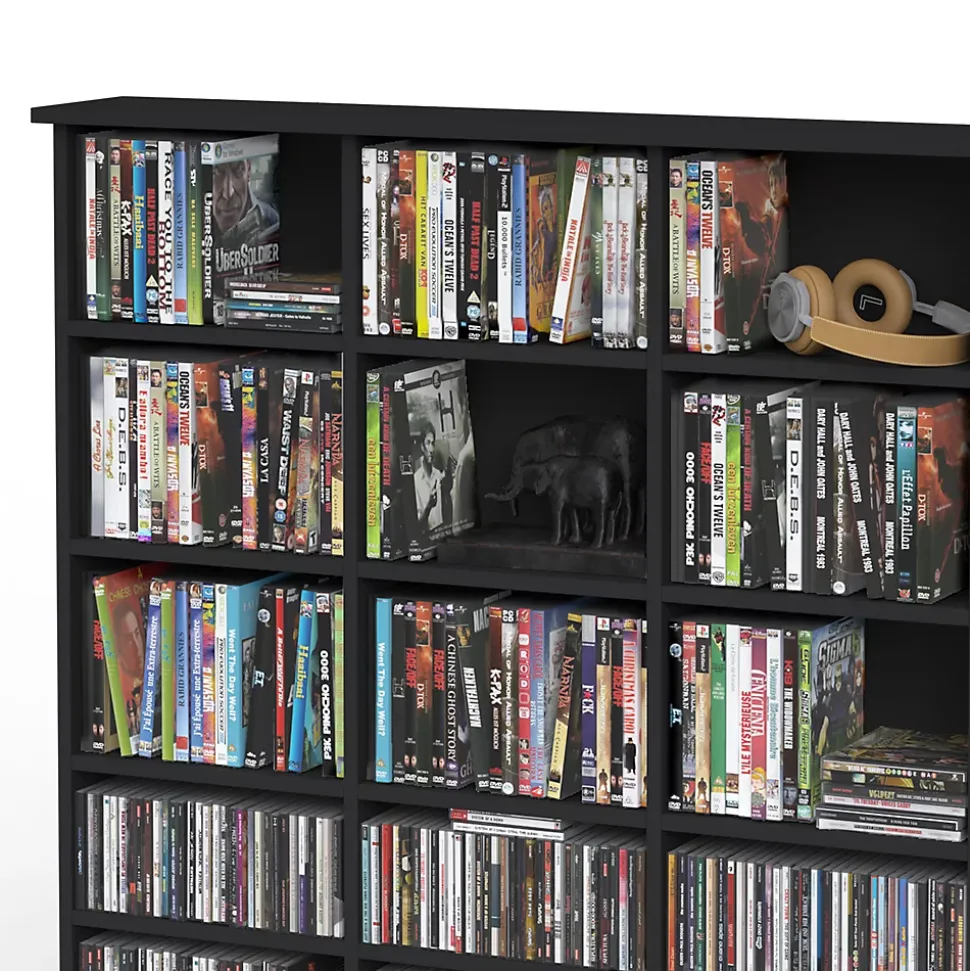 Vicco Étagère CD Noir 105.4x136cm