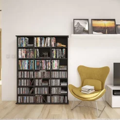 Vicco Étagère CD Noir 105.4x136cm