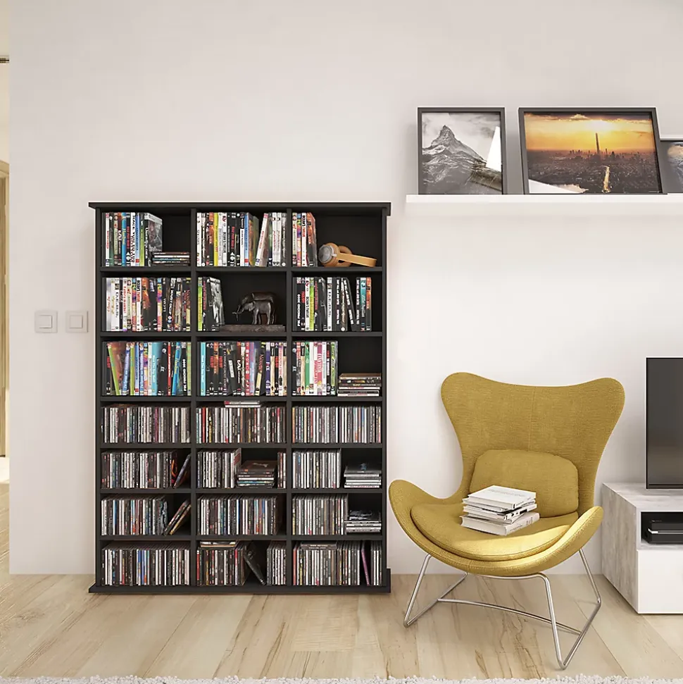 Vicco Étagère CD Noir 105.4x136cm