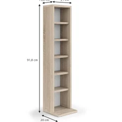 Vicco Étagère CD Sonoma 21x91.8cm
