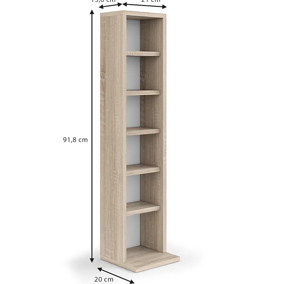 Vicco Étagère CD Sonoma 21x91.8cm